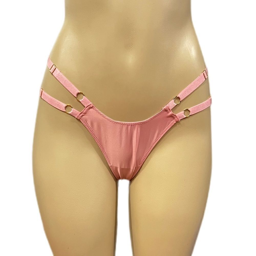Victoria’s Secret Very Sexy Strappy Brazilian Slip Soft Satiny panty Pink coral